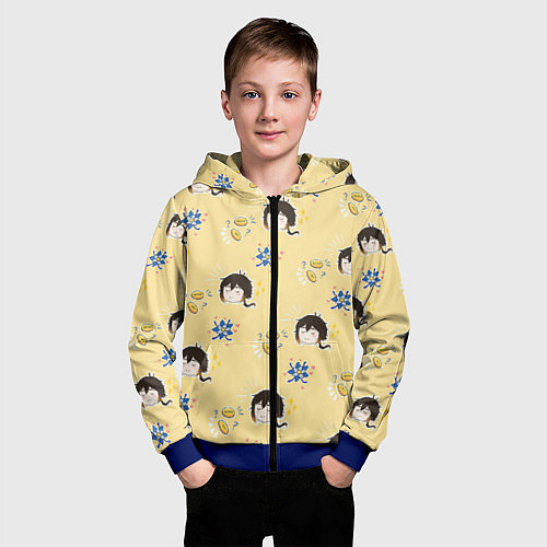 Детская толстовка на молнии Чиби Чжун Ли / 3D-Синий – фото 3