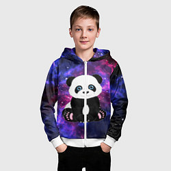 Толстовка на молнии детская Space Panda, цвет: 3D-белый — фото 2