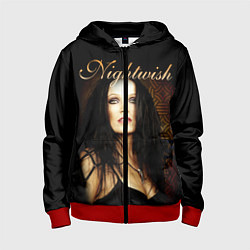 Толстовка на молнии детская Nightwish, цвет: 3D-красный