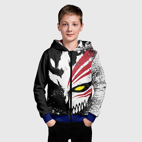 Детская толстовка на молнии БЛИЧ МАСКА BLEACH / 3D-Синий – фото 3