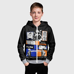 Толстовка на молнии детская Хината и Кагеяма, цвет: 3D-меланж — фото 2