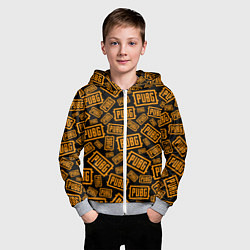 Толстовка на молнии детская PUBG ПАБГ УЗОР, цвет: 3D-меланж — фото 2