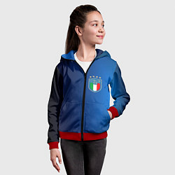 Толстовка на молнии детская Сборная Италии, цвет: 3D-красный — фото 2