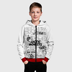 Толстовка на молнии детская Arctic Monkeys, цвет: 3D-красный — фото 2