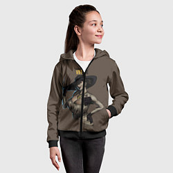 Толстовка на молнии детская Resident Evil Lady Dumitrescu, цвет: 3D-черный — фото 2