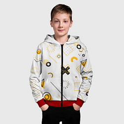 Толстовка на молнии детская Геометрический узор, цвет: 3D-красный — фото 2