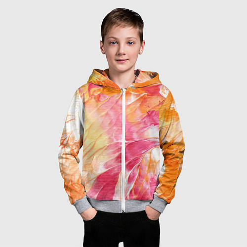 Детская толстовка на молнии Яркая Bright colors Z / 3D-Меланж – фото 3