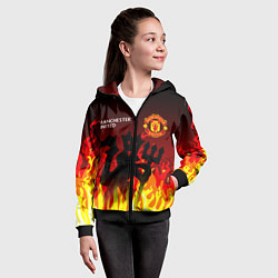 Толстовка на молнии детская MANCHESTER UNITED ДЬЯВОЛ, цвет: 3D-черный — фото 2