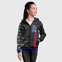 Толстовка на молнии детская ФК ПСЖ PARIS SAINT GERMAIN, цвет: 3D-синий — фото 2