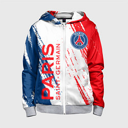 Толстовка на молнии детская ФК ПСЖ FC PSG PARIS SG, цвет: 3D-меланж