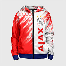 Толстовка на молнии детская FC AJAX AMSTERDAM ФК АЯКС, цвет: 3D-синий