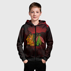 Толстовка на молнии детская CHICAGO NHL, цвет: 3D-черный — фото 2
