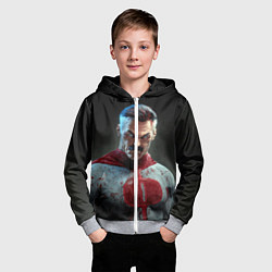 Толстовка на молнии детская Омнимен, цвет: 3D-меланж — фото 2