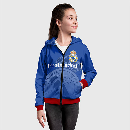 Детская толстовка на молнии REAL MADRID РЕАЛ МАДРИД / 3D-Красный – фото 4