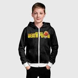 Толстовка на молнии детская FFDP Five Finger Death Punch, цвет: 3D-белый — фото 2