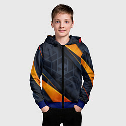 Толстовка на молнии детская BLACK ORANGE, цвет: 3D-синий — фото 2