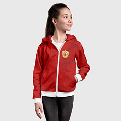 Толстовка на молнии детская СБОРНАЯ РОССИИ 2021 ФОРМА, цвет: 3D-белый — фото 2