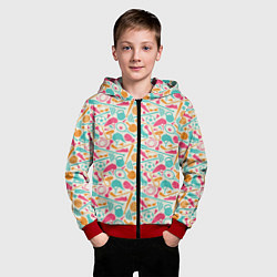 Толстовка на молнии детская Спорт, цвет: 3D-красный — фото 2