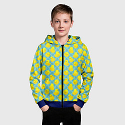 Толстовка на молнии детская Уточка, цвет: 3D-синий — фото 2