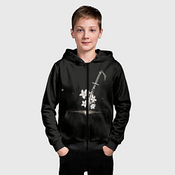Толстовка на молнии детская Nier - Sword and Flowers, цвет: 3D-черный — фото 2