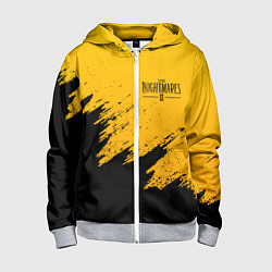 Толстовка на молнии детская LITTLE NIGHTMARES БРЫЗГИ, цвет: 3D-меланж