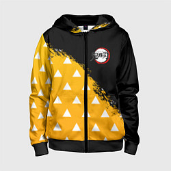 Толстовка на молнии детская КОСТЮМ ЗЕНИЦУ ZENITSU KNY, цвет: 3D-черный