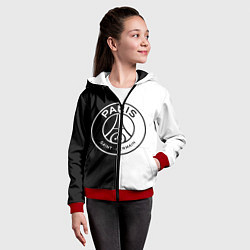 Толстовка на молнии детская ФК ПСЖ PSG BLACK & WHITE, цвет: 3D-красный — фото 2