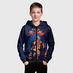 Толстовка на молнии детская Камина Гуррен Лаганн, цвет: 3D-черный — фото 2