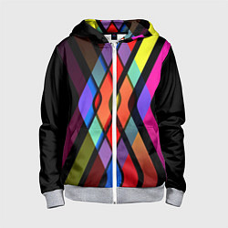 Толстовка на молнии детская Пересечение, цвет: 3D-меланж