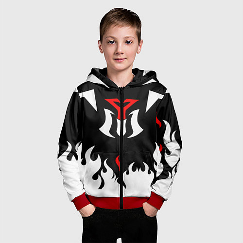 Детская толстовка на молнии YOUNG MAGIC Мерч / 3D-Красный – фото 3