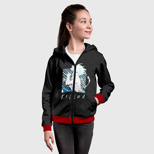 Детская толстовка на молнии Киллуа Охотник x охотник / 3D-Красный – фото 4