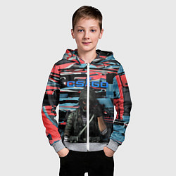 Толстовка на молнии детская Point Disarray Буйство красок, цвет: 3D-меланж — фото 2