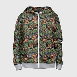 Толстовка на молнии детская Мертвецы, цвет: 3D-меланж