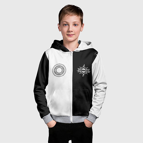 Детская толстовка на молнии GODSMACK ГОДСМАК Z / 3D-Меланж – фото 3