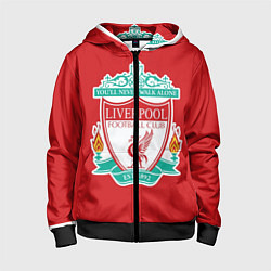 Толстовка на молнии детская F C LIVERPOOL, цвет: 3D-черный