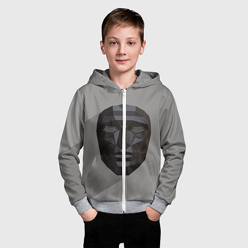 Детская толстовка на молнии Игра в кальмара: Распорядитель / 3D-Меланж – фото 3