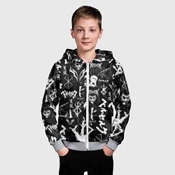 Толстовка на молнии детская BERSERK SYMBOL LOGO БЕРСЕРК СИМВОЛИКА ПАТТЕРН, цвет: 3D-меланж — фото 2
