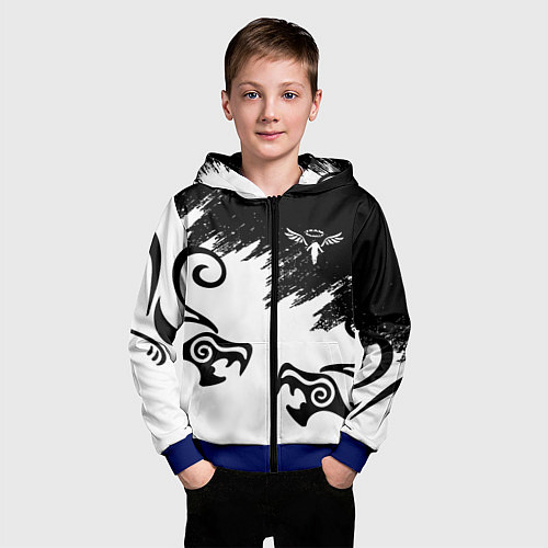 Детская толстовка на молнии ТОКИЙСКИЕ МСТИТЕЛИ ВАЛЬГАЛЛА / 3D-Синий – фото 3