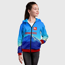 Толстовка на молнии детская Магадан герб, цвет: 3D-красный — фото 2