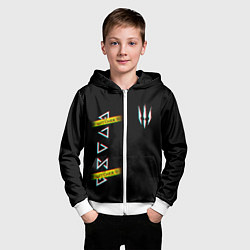 Толстовка на молнии детская The Witcher: Glitch, цвет: 3D-белый — фото 2
