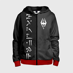 Толстовка на молнии детская THE ELDER SCROLLS SKYRIM FUS RO DAH, цвет: 3D-красный
