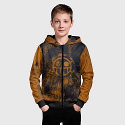 Толстовка на молнии детская Пираты сердца из Ван Пис, цвет: 3D-черный — фото 2