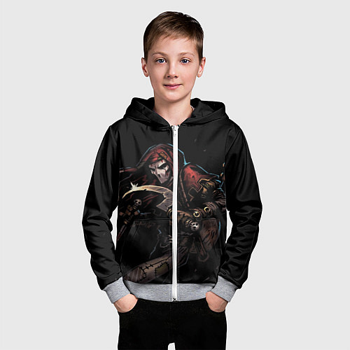 Детская толстовка на молнии The Grim Buffoon / 3D-Меланж – фото 3