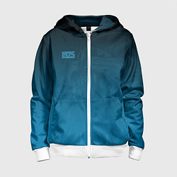 Толстовка на молнии детская 1925 SPB Lion Dark Theme, цвет: 3D-белый