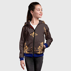 Толстовка на молнии детская КОСТЮМ ХУ ТАО HU TAO, цвет: 3D-синий — фото 2