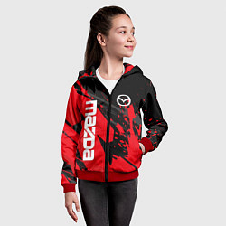 Толстовка на молнии детская MAZDA, МАЗДА, цвет: 3D-красный — фото 2