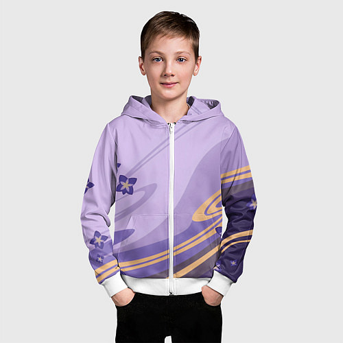 Детская толстовка на молнии БААЛ СЁГУН РАЙДЕН / 3D-Белый – фото 3