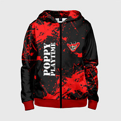Толстовка на молнии детская POPPY PLAYTIME ИГРА ПОППИ ПЛЕЙТАЙМ ХАГГИ ВАГГИ, цвет: 3D-красный
