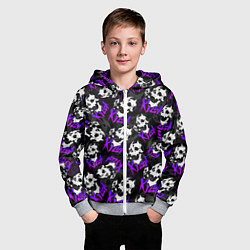 Толстовка на молнии детская JOJO KILLER QUEEN КОРОЛЕВА УБИЙЦА УЗОР, цвет: 3D-меланж — фото 2