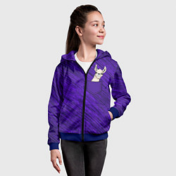 Толстовка на молнии детская Лама в Кармане, цвет: 3D-синий — фото 2